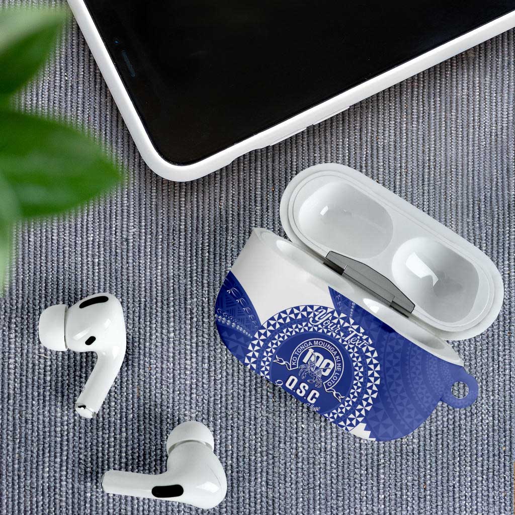 Queen Salote College 100th Anniversary Personalized AirPods Case Est 1926 Kolisi Fefine Tongan Ngatu Pattern LT14 - Polynesian Pride