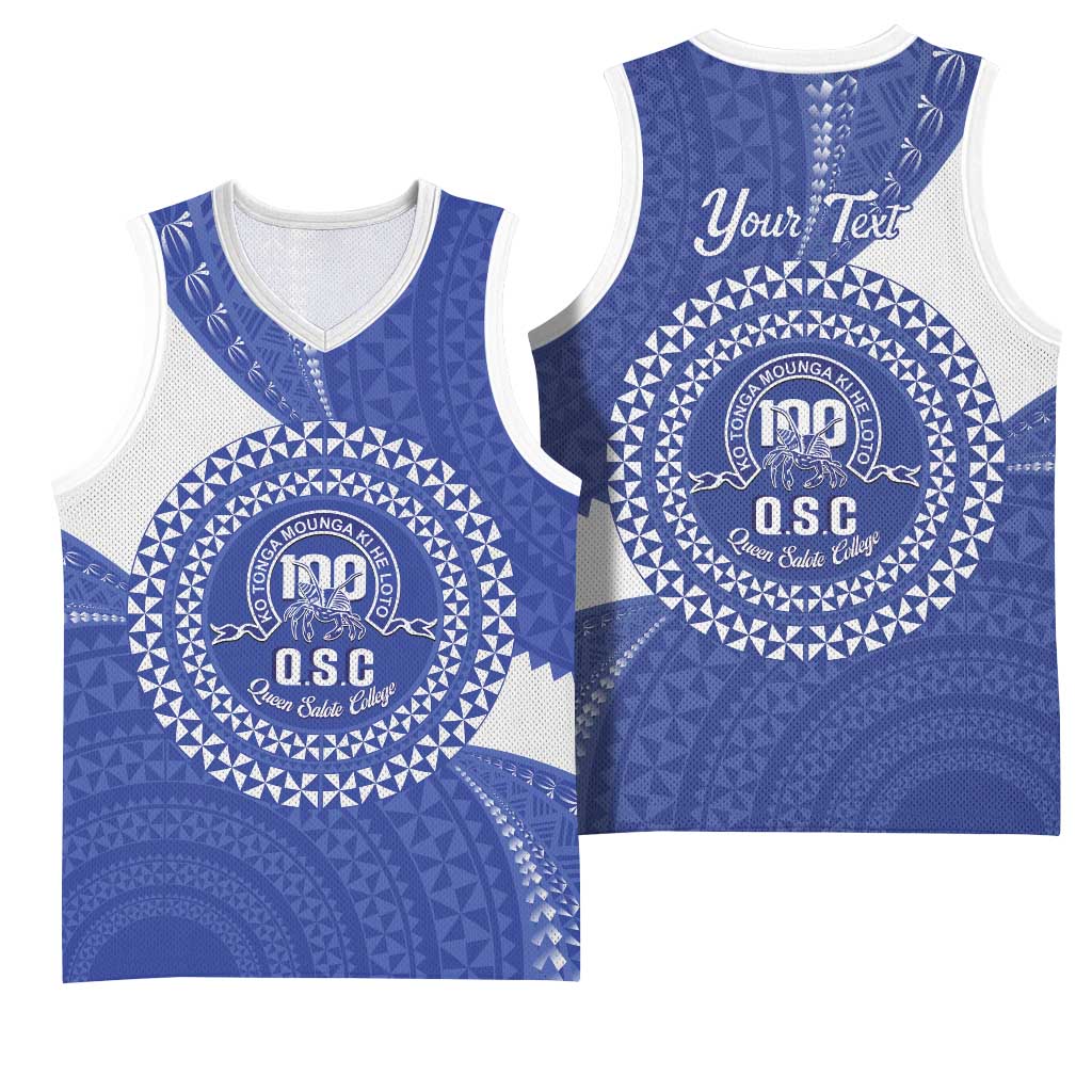 Queen Salote College 100th Anniversary Personalized Basketball Jersey Est 1926 Kolisi Fefine Tongan Ngatu Pattern