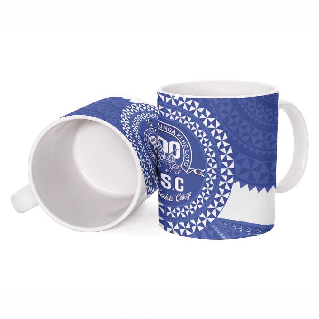 Queen Salote College 100th Anniversary Ceramic Mug Est 1926 Kolisi Fefine Tongan Ngatu Pattern