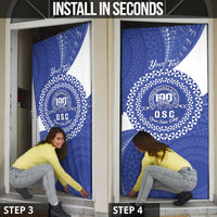Queen Salote College 100th Anniversary Personalized Door Cover Est 1926 Kolisi Fefine Tongan Ngatu Pattern