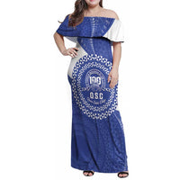 Queen Salote College 100th Anniversary Personalized Family Matching Off Shoulder Maxi Dress and Hawaiian Shirt Est 1926 Kolisi Fefine Tongan Ngatu Pattern