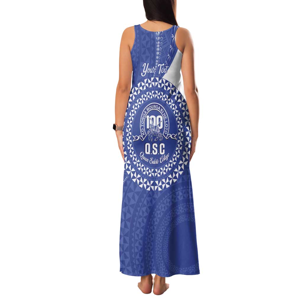 Queen Salote College 100th Anniversary Personalized Family Matching Tank Maxi Dress and Hawaiian Shirt Est 1926 Kolisi Fefine Tongan Ngatu Pattern