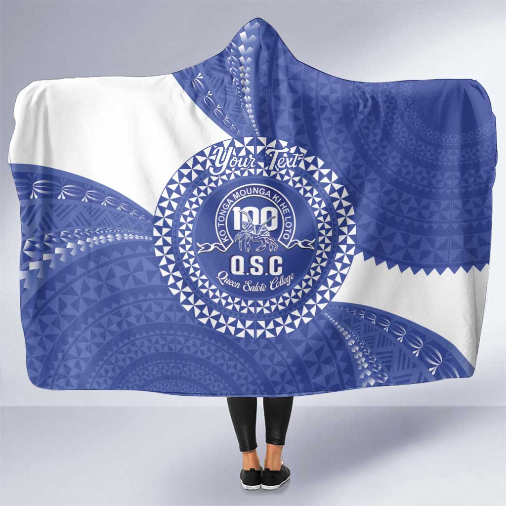 Queen Salote College 100th Anniversary Personalized Hooded Blanket Est 1926 Kolisi Fefine Tongan Ngatu Pattern