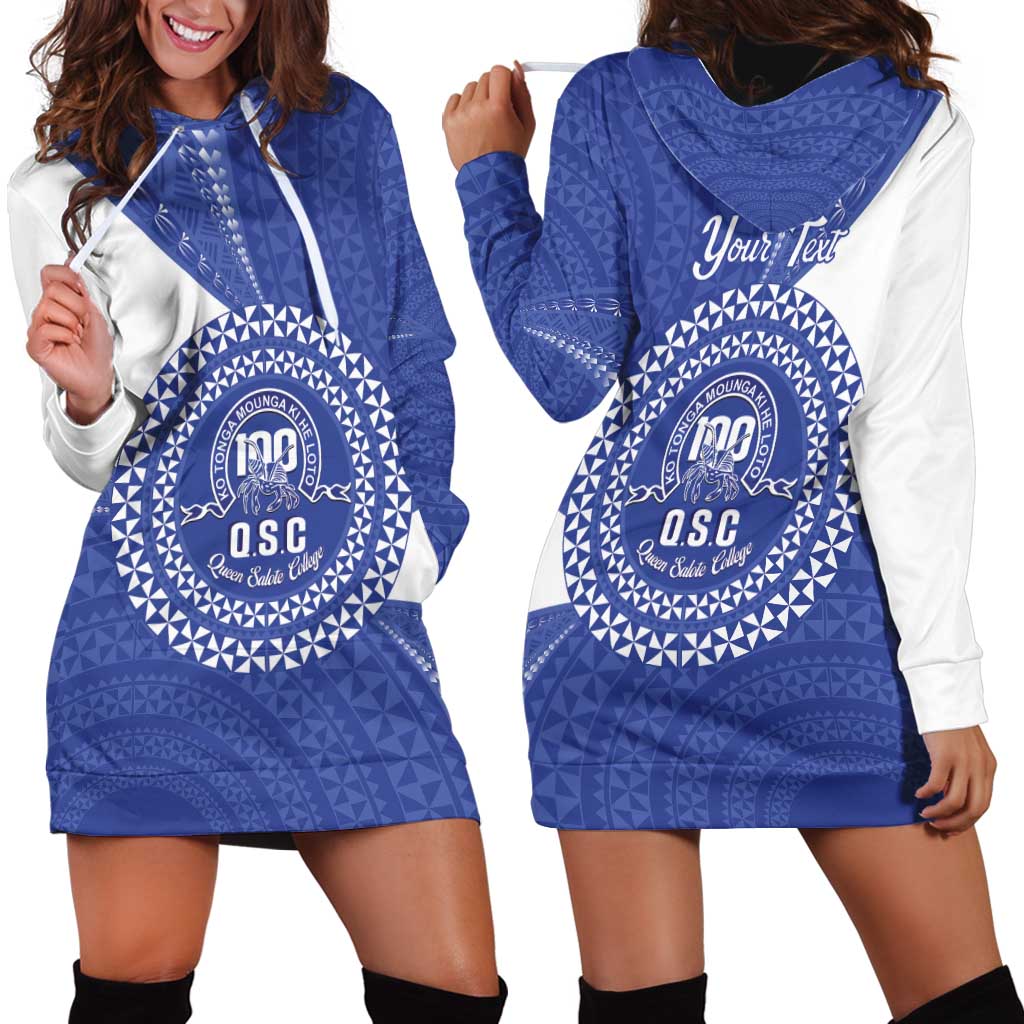 Queen Salote College 100th Anniversary Personalized Hoodie Dress Est 1926 Kolisi Fefine Tongan Ngatu Pattern