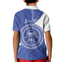 Queen Salote College 100th Anniversary Personalized Kid Polo Shirt Est 1926 Kolisi Fefine Tongan Ngatu Pattern