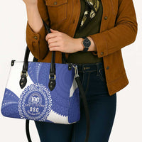 Queen Salote College 100th Anniversary Personalized Leather Bag Est 1926 Kolisi Fefine Tongan Ngatu Pattern