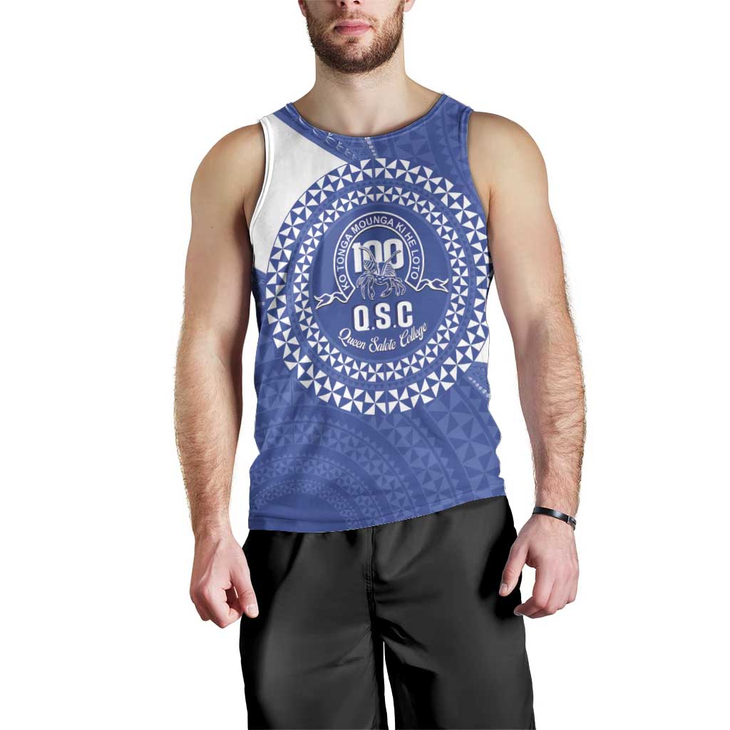 Queen Salote College 100th Anniversary Personalized Men Tank Top Est 1926 Kolisi Fefine Tongan Ngatu Pattern LT14 - Polynesian Pride