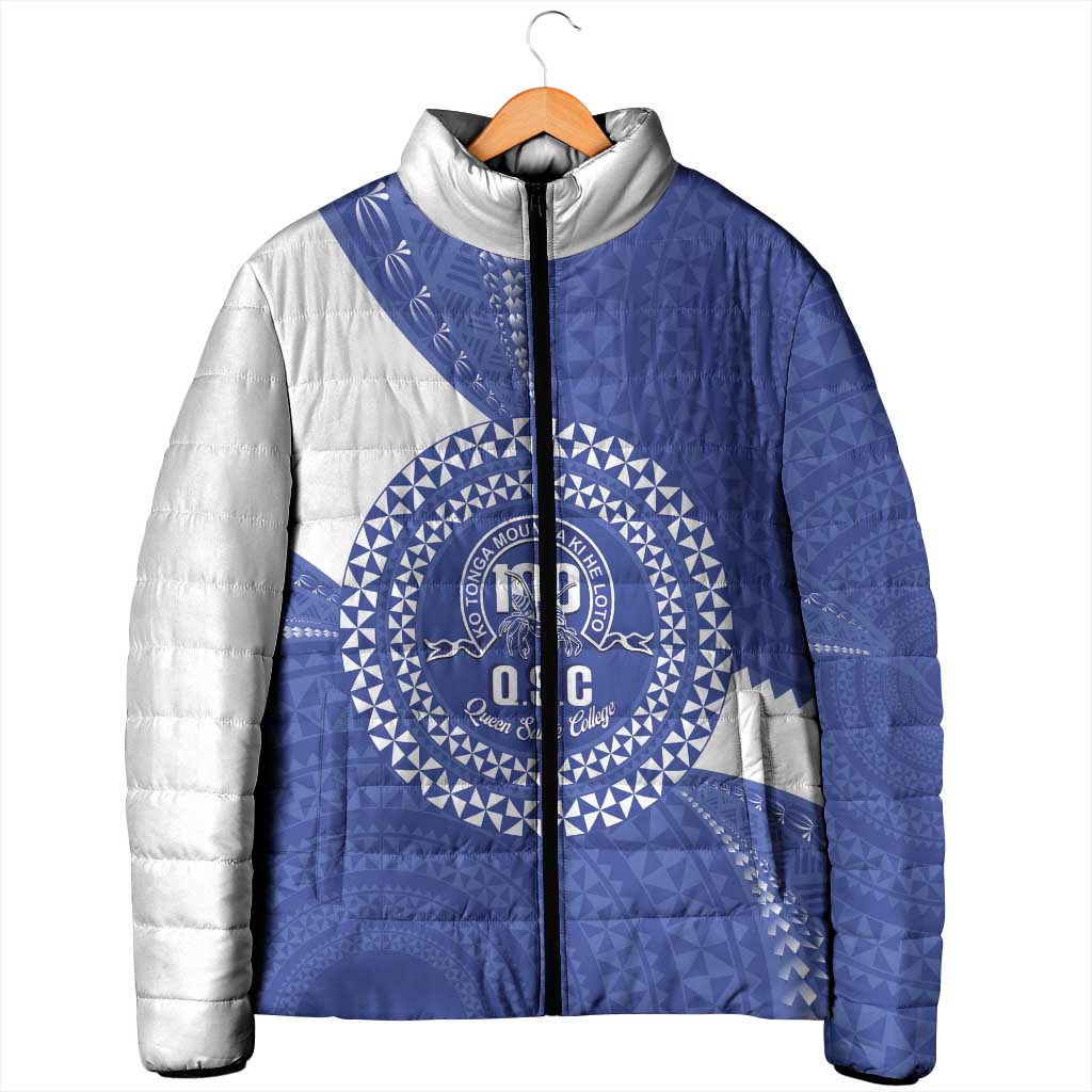 Queen Salote College 100th Anniversary Personalized Padded Jacket Est 1926 Kolisi Fefine Tongan Ngatu Pattern