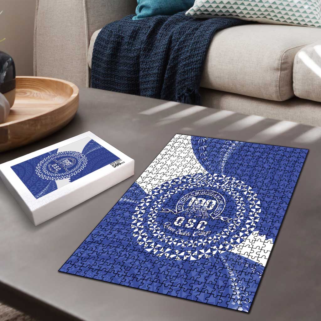 Queen Salote College 100th Anniversary Personalized Puzzle Est 1926 Kolisi Fefine Tongan Ngatu Pattern