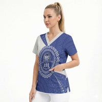 Queen Salote College 100th Anniversary Personalized Scrub Top Est 1926 Kolisi Fefine Tongan Ngatu Pattern