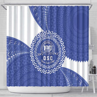 Queen Salote College 100th Anniversary Personalized Shower Curtain Est 1926 Kolisi Fefine Tongan Ngatu Pattern