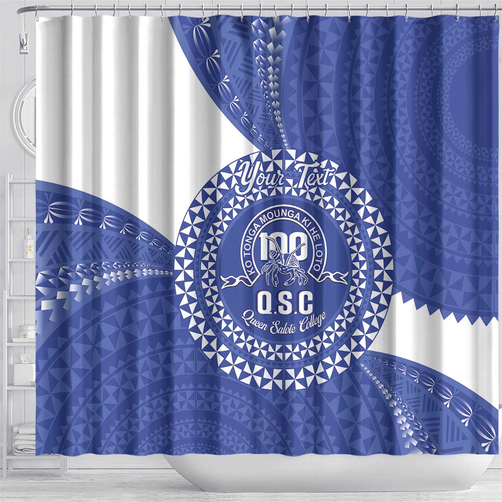 Queen Salote College 100th Anniversary Personalized Shower Curtain Est 1926 Kolisi Fefine Tongan Ngatu Pattern