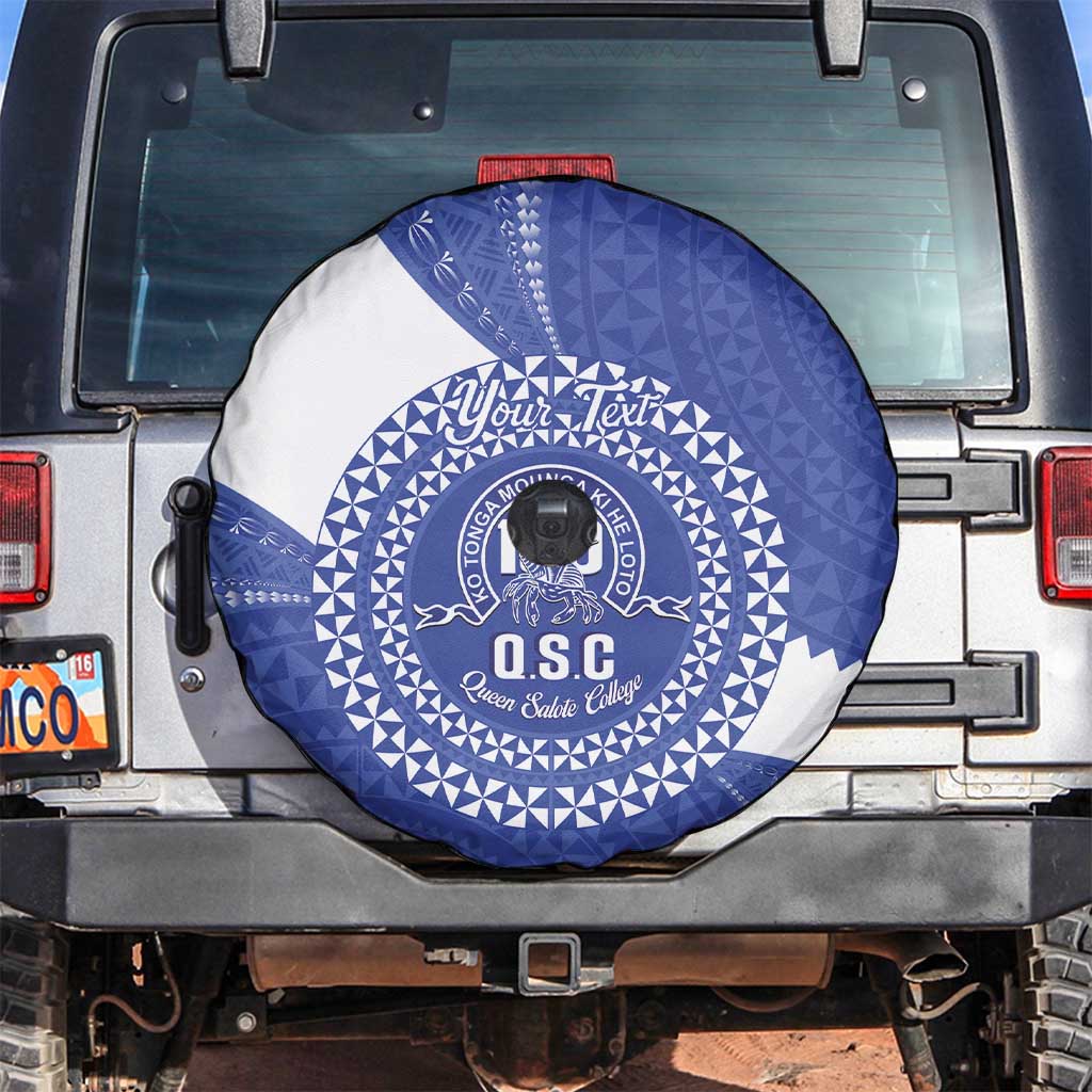Queen Salote College 100th Anniversary Personalized Spare Tire Cover Est 1926 Kolisi Fefine Tongan Ngatu Pattern