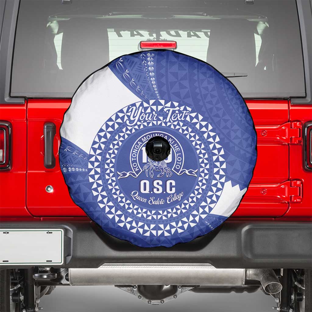 Queen Salote College 100th Anniversary Personalized Spare Tire Cover Est 1926 Kolisi Fefine Tongan Ngatu Pattern