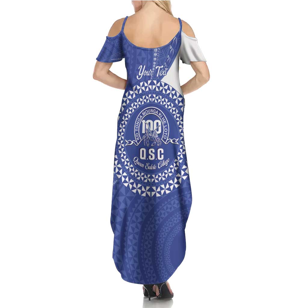 Queen Salote College 100th Anniversary Personalized Summer Maxi Dress Est 1926 Kolisi Fefine Tongan Ngatu Pattern