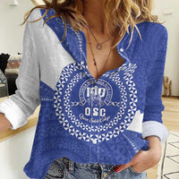 Queen Salote College 100th Anniversary Personalized Women Casual Shirt Est 1926 Kolisi Fefine Tongan Ngatu Pattern