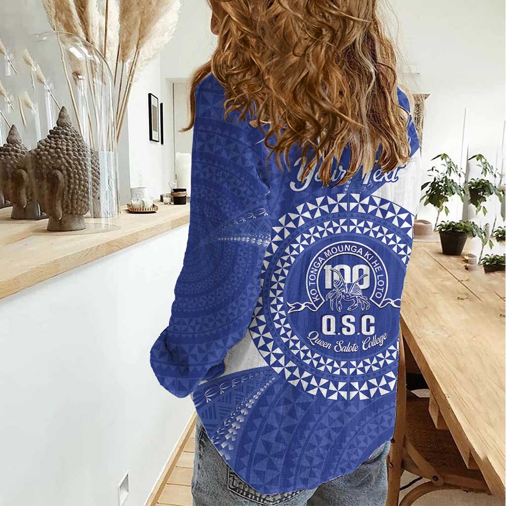 Queen Salote College 100th Anniversary Personalized Women Casual Shirt Est 1926 Kolisi Fefine Tongan Ngatu Pattern