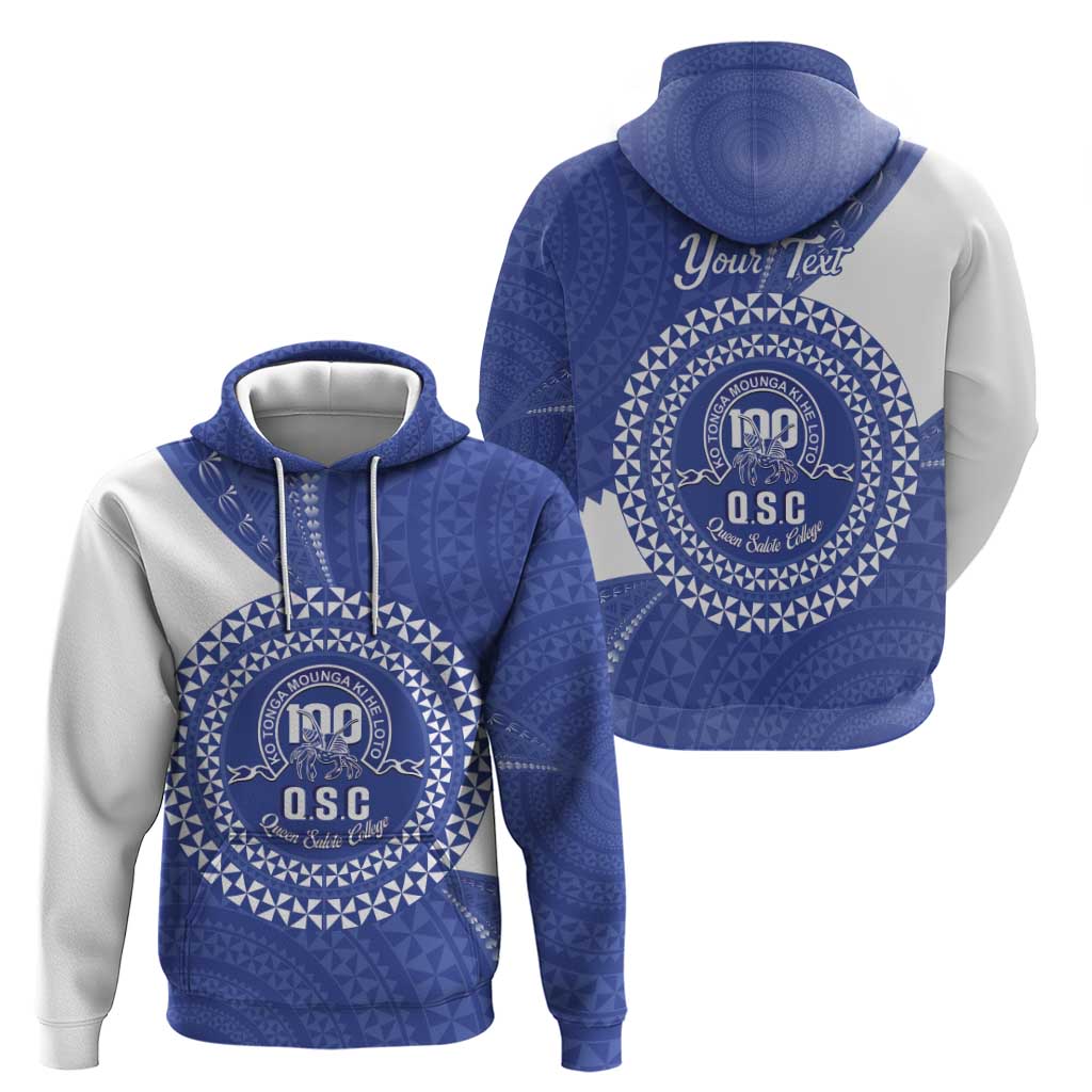 Queen Salote College 100th Anniversary Personalized Zip Hoodie Est 1926 Kolisi Fefine Tongan Ngatu Pattern