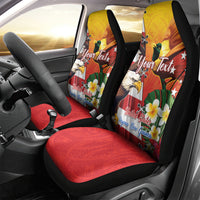 Personalised United States And Papua New Guinea Car Seat Cover USA Eagle With PNG Bird Of Paradise