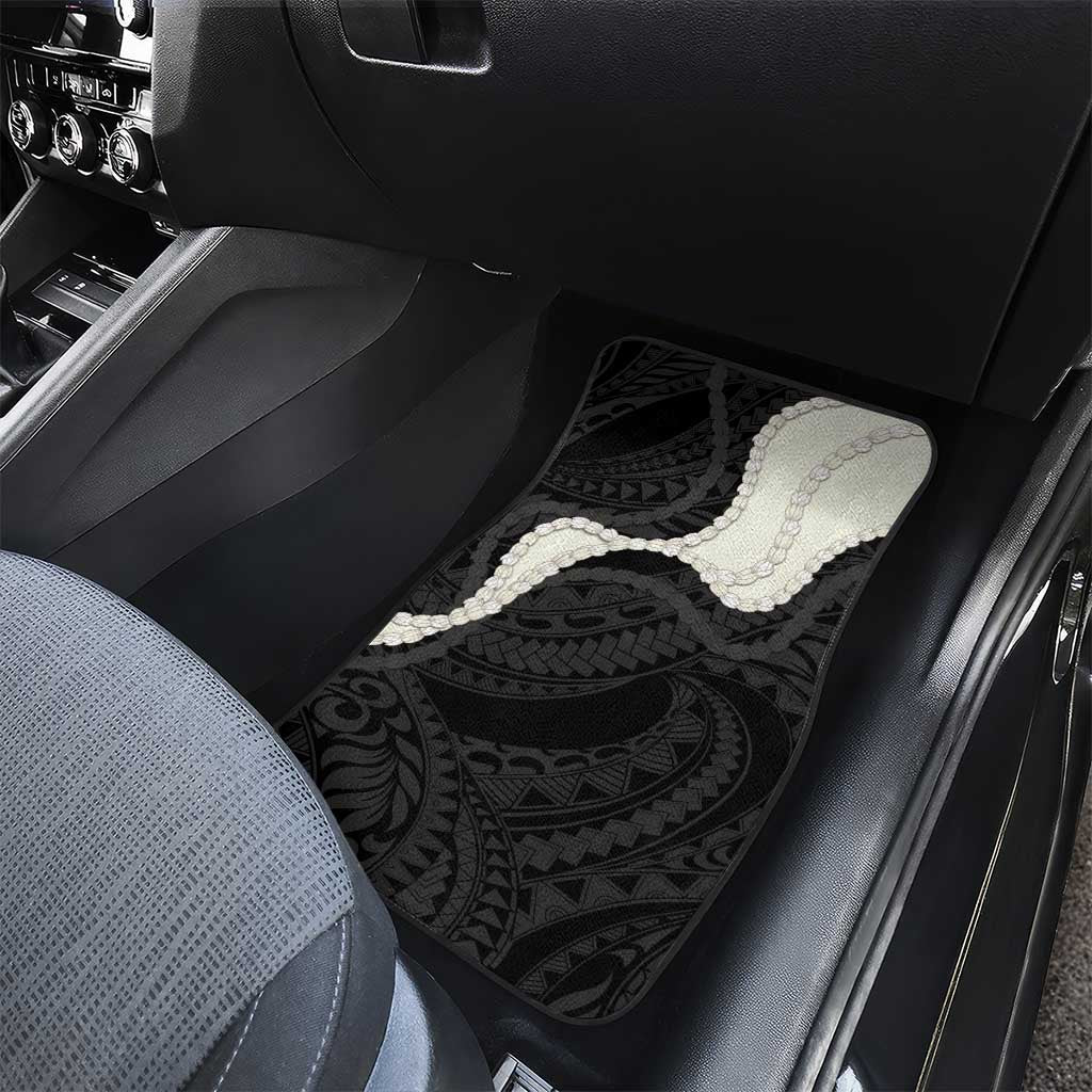 Black Polynesia Tribal Octopus Tattoo Car Mats Pikake Lei Polynesian Pattern