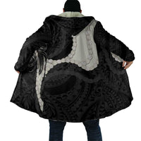 Black Polynesia Tribal Octopus Tattoo Cloak Pikake Lei Polynesian Pattern