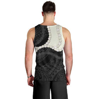 Black Polynesia Tribal Octopus Tattoo Men Tank Top Pikake Lei Polynesian Pattern