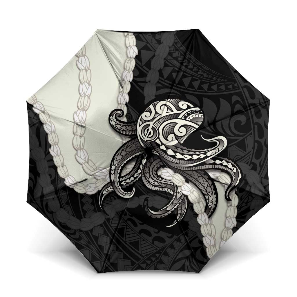 Black Polynesia Tribal Octopus Tattoo Umbrella Pikake Lei Polynesian Pattern