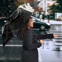 Black Polynesia Tribal Octopus Tattoo Umbrella Pikake Lei Polynesian Pattern