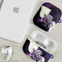 Purple Galaxy Polynesia Tribal Octopus Tattoo AirPods Case Pikake Lei Polynesian Pattern