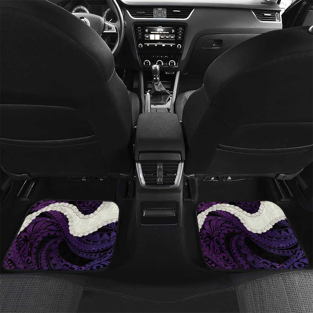 Purple Galaxy Polynesia Tribal Octopus Tattoo Car Mats Pikake Lei Polynesian Pattern