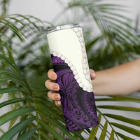 Purple Galaxy Polynesia Tribal Octopus Tattoo Skinny Tumbler Pikake Lei Polynesian Pattern