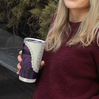 Purple Galaxy Polynesia Tribal Octopus Tattoo Tumbler Cup Pikake Lei Polynesian Pattern