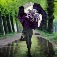 Purple Galaxy Polynesia Tribal Octopus Tattoo Umbrella Pikake Lei Polynesian Pattern