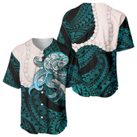 Teal Galaxy Polynesia Tribal Octopus Tattoo Baseball Jersey Pikake Lei Polynesian Pattern