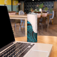 Teal Galaxy Polynesia Tribal Octopus Tattoo Skinny Tumbler Pikake Lei Polynesian Pattern LT14 - Polynesian Pride