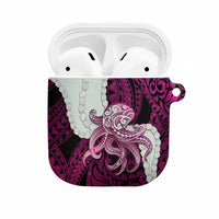 Pink Galaxy Polynesia Tribal Octopus Tattoo AirPods Case Pikake Lei Polynesian Pattern