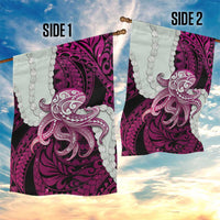 Pink Galaxy Polynesia Tribal Octopus Tattoo Garden Flag Pikake Lei Polynesian Pattern