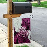 Pink Galaxy Polynesia Tribal Octopus Tattoo Garden Flag Pikake Lei Polynesian Pattern