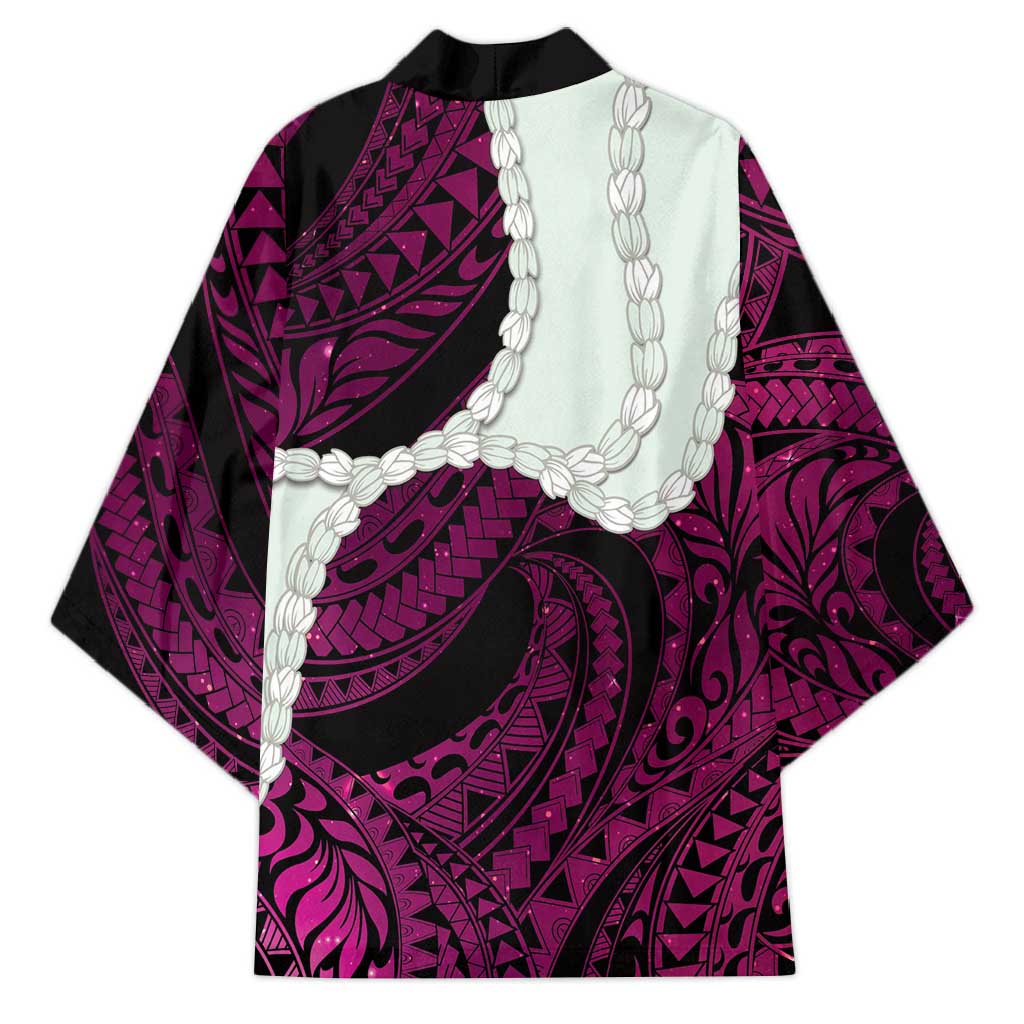 Pink Galaxy Polynesia Tribal Octopus Tattoo Kimono Pikake Lei Polynesian Pattern