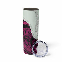 Pink Galaxy Polynesia Tribal Octopus Tattoo Skinny Tumbler Pikake Lei Polynesian Pattern LT14 - Polynesian Pride