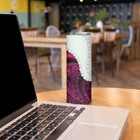 Pink Galaxy Polynesia Tribal Octopus Tattoo Skinny Tumbler Pikake Lei Polynesian Pattern LT14 - Polynesian Pride