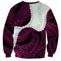 Pink Galaxy Polynesia Tribal Octopus Tattoo Sweatshirt Pikake Lei Polynesian Pattern