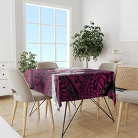 Pink Galaxy Polynesia Tribal Octopus Tattoo Tablecloth Pikake Lei Polynesian Pattern