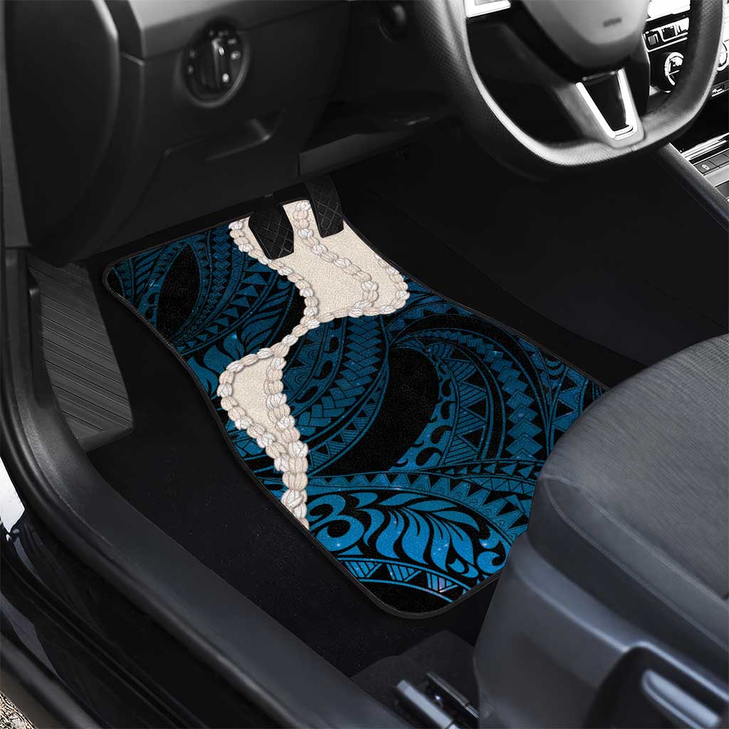 Blue Galaxy Polynesia Tribal Octopus Tattoo Car Mats Pikake Lei Polynesian Pattern