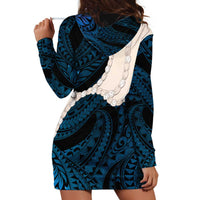 Blue Galaxy Polynesia Tribal Octopus Tattoo Hoodie Dress Pikake Lei Polynesian Pattern LT14 - Polynesian Pride