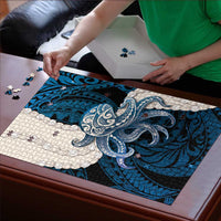 Blue Galaxy Polynesia Tribal Octopus Tattoo Puzzle Pikake Lei Polynesian Pattern