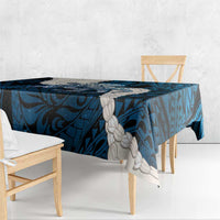 Blue Galaxy Polynesia Tribal Octopus Tattoo Tablecloth Pikake Lei Polynesian Pattern