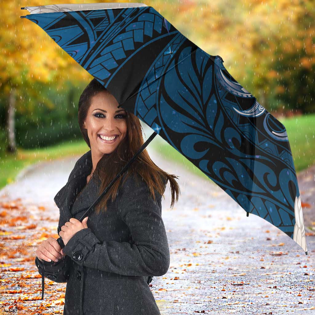Blue Galaxy Polynesia Tribal Octopus Tattoo Umbrella Pikake Lei Polynesian Pattern