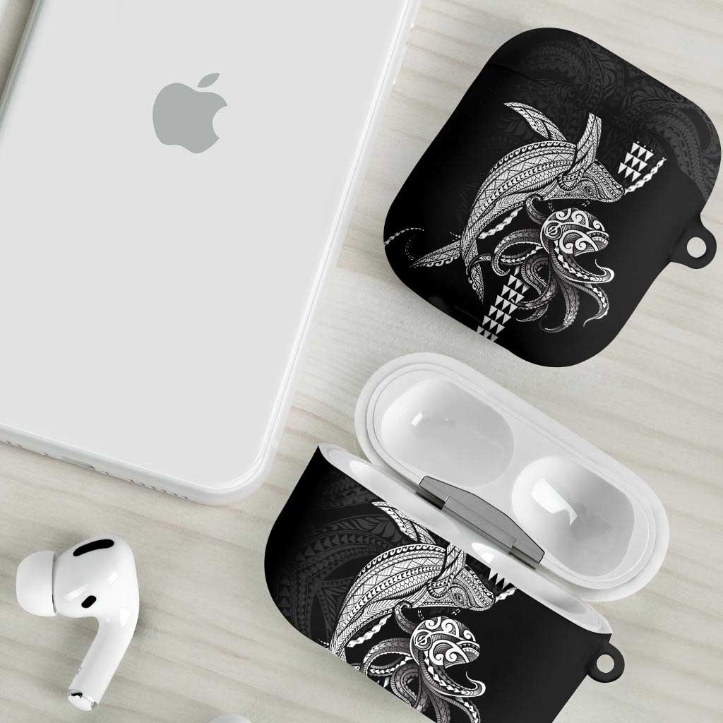 Kanaloa Aloha Hawaii AirPods Case Humpback Whale Octopus Tattoo Kakau Pattern