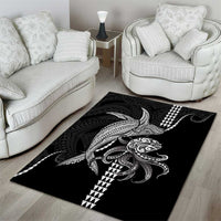 Kanaloa Aloha Hawaii Area Rug Humpback Whale Octopus Tattoo Kakau Pattern
